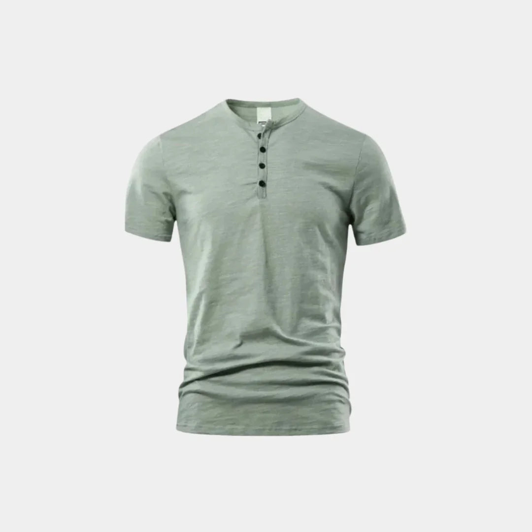 Essential Casual Henley Neck T-Shirt