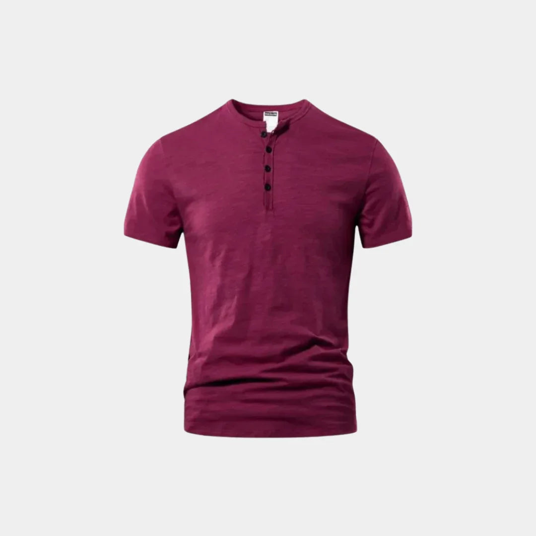Essential Casual Henley Neck T-Shirt