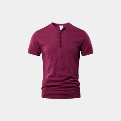 Essential Casual Henley Neck T-Shirt