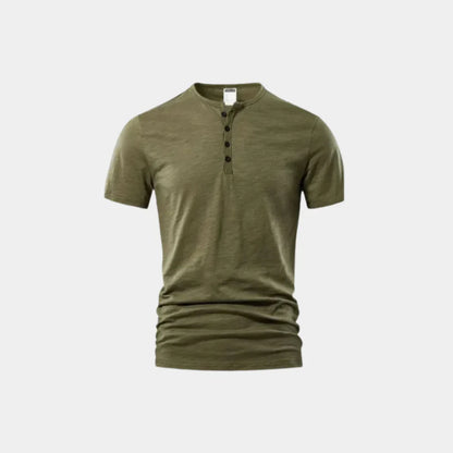 Essential Casual Henley Neck T-Shirt